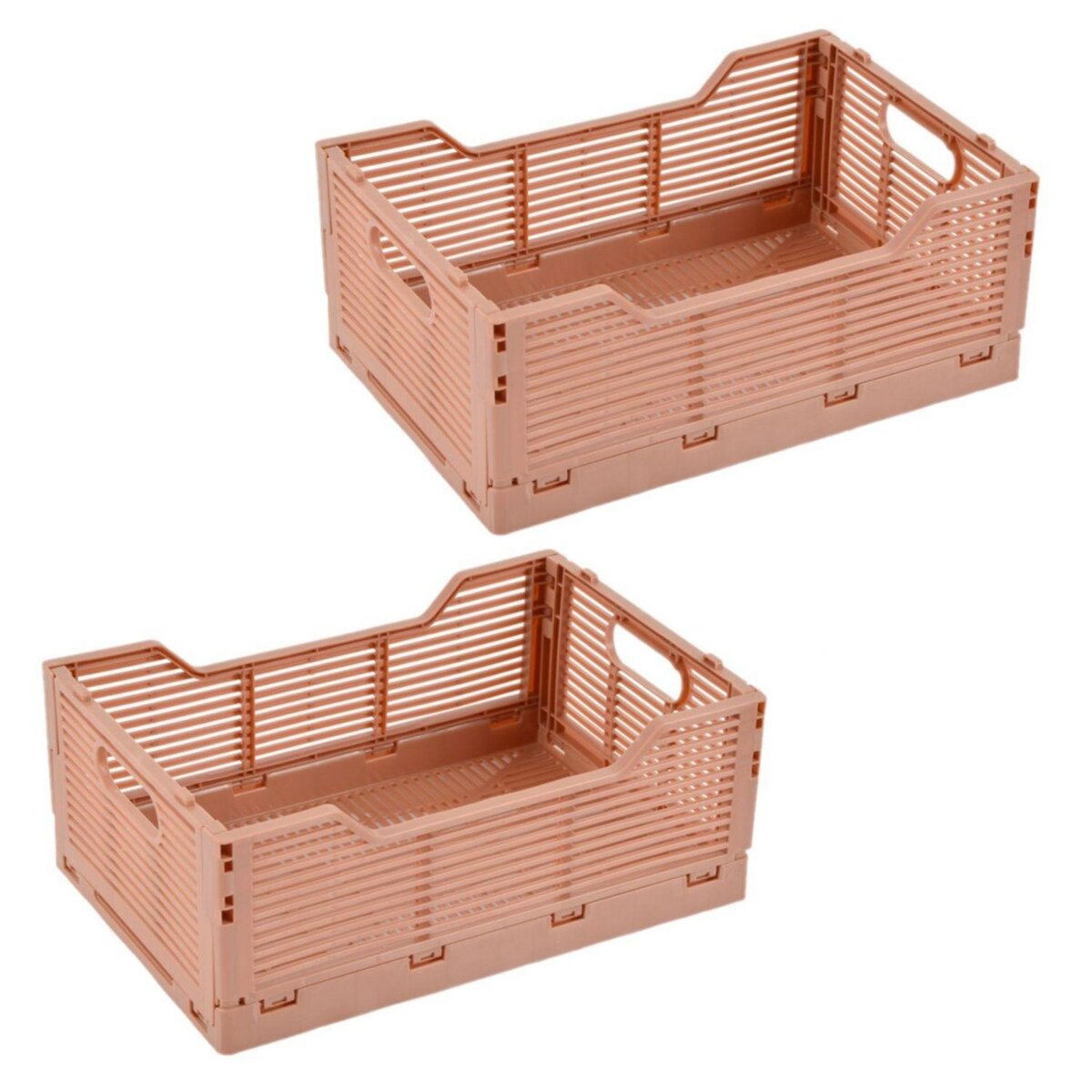 HOMEA Lot de 2 cagettes pliables FOLDY