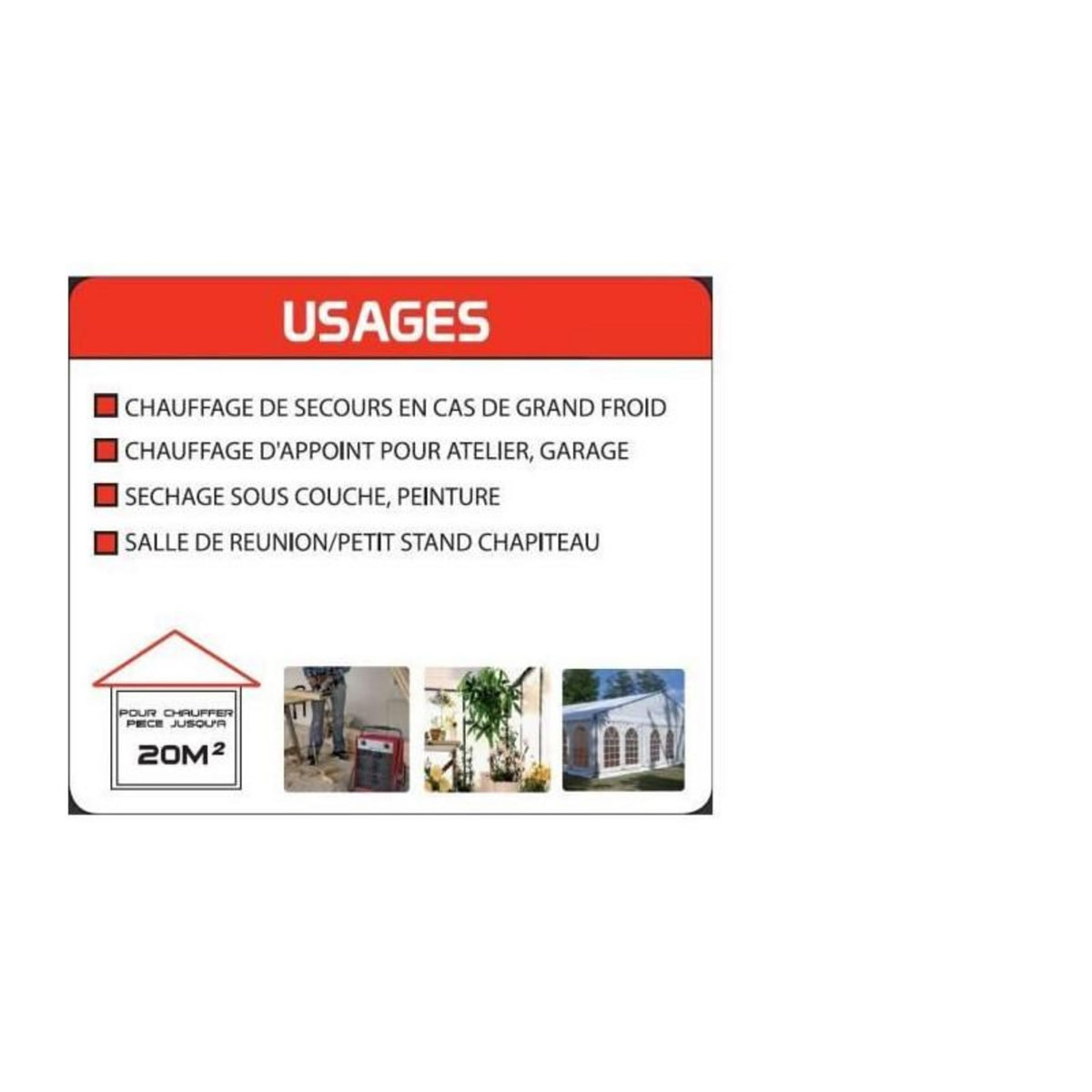 MECAFER MECAFER Chauffage ceramique soufflant MH2000 - 2000 W