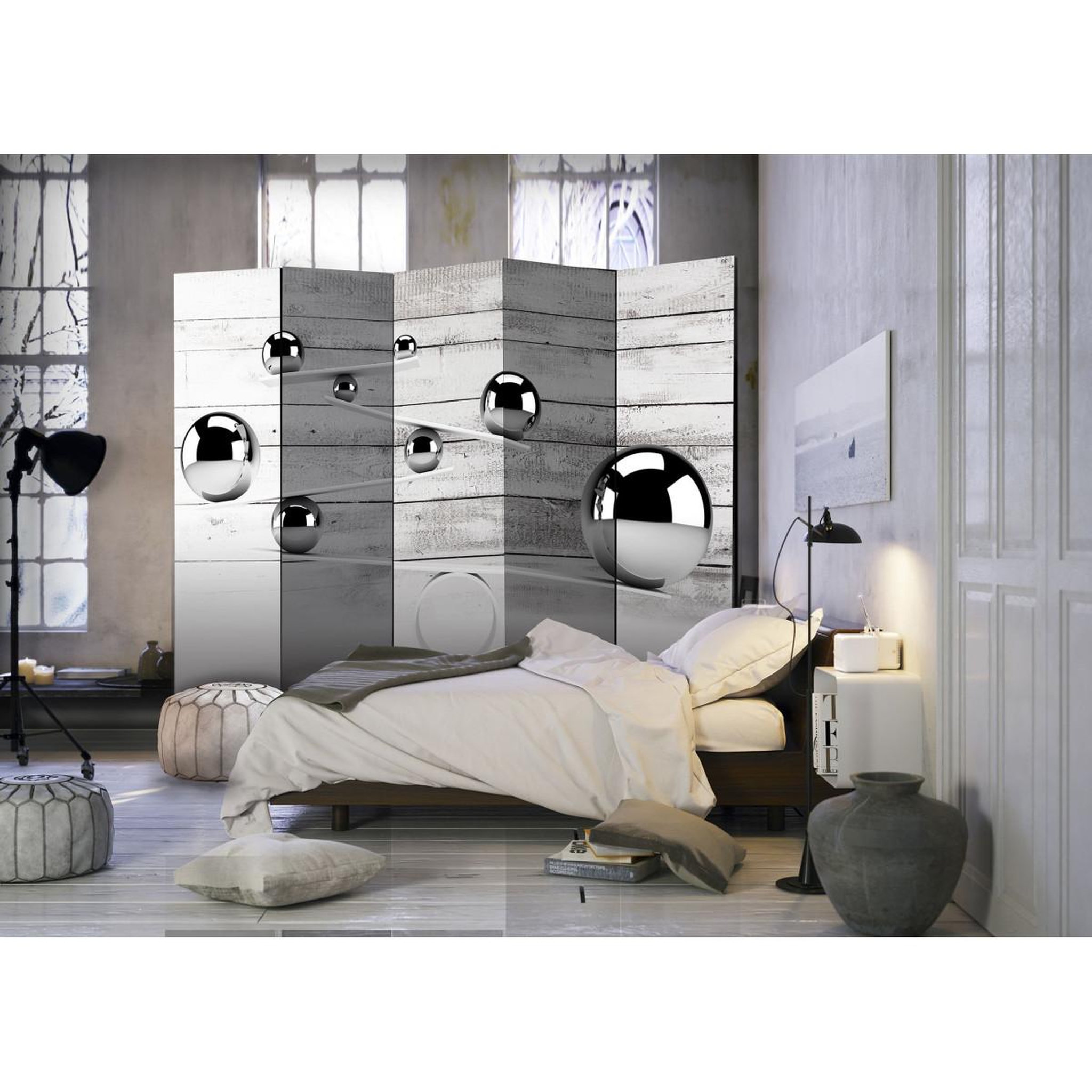 Voir la diapositive 2 : Paris Prix Paravent 5 volets  balance  172x225cm