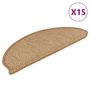 Voir la diapositive 2 : VIDAXL Tapis d'escalier autocollants aspect sisal 15 pcs 65x21x4 cm