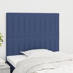 VIDAXL Tetes de lit 2 pcs Bleu 100x5x78/88 cm Tissu