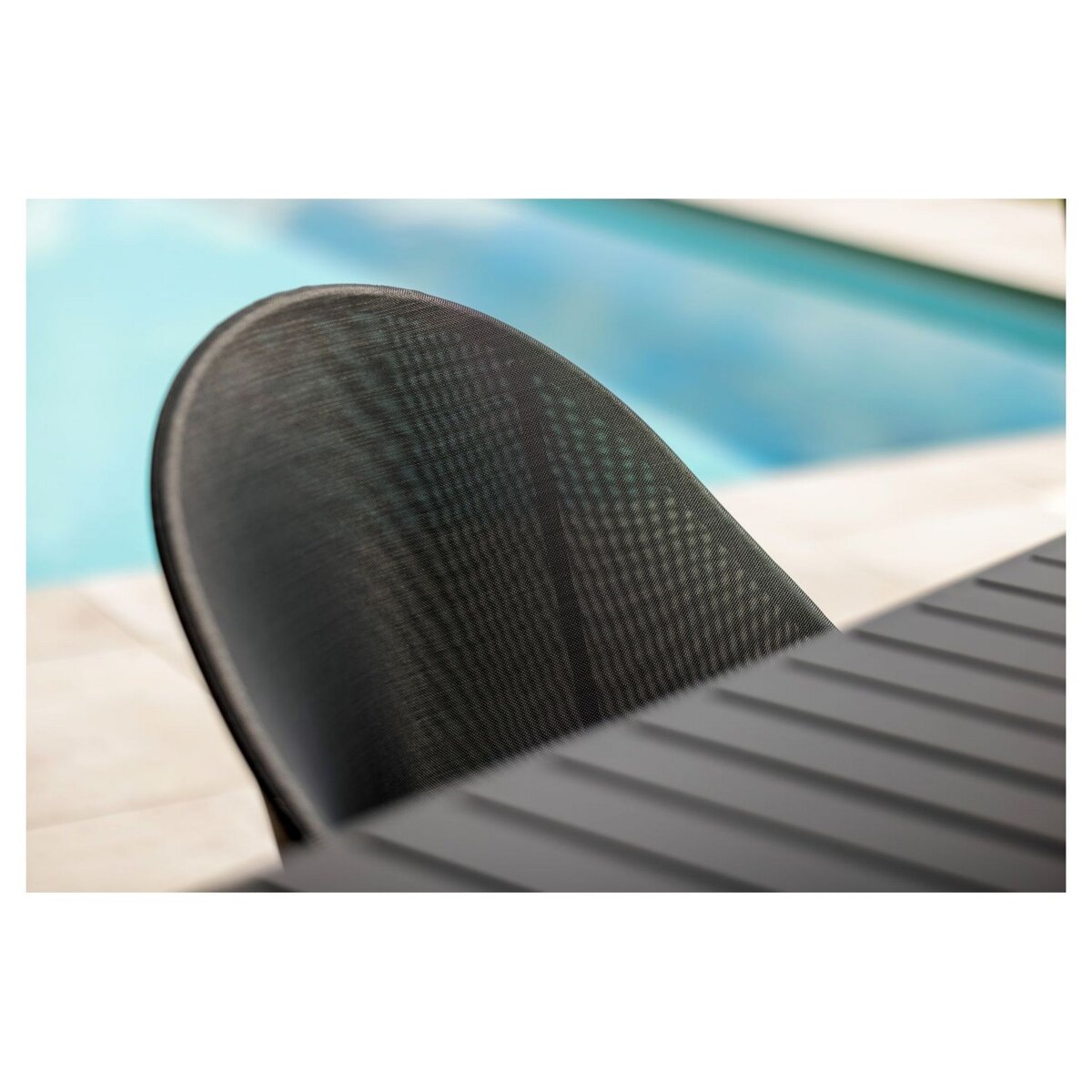 JARDILINE Lot de 2 fauteuils de jardin - Aluminium/Textilène - Anthracite - FUERTE VENTURA