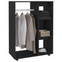 Voir la diapositive 4 : VIDAXL Garde-robe Noir 80x40x110 cm Bois d'ingenierie