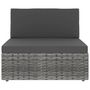 Voir la diapositive 3 : VIDAXL Salon de jardin 4 pcs Resine tressee Gris