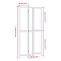 Voir la diapositive 6 : VIDAXL Cloison de separation 3 panneaux marron fonce paulownia massif