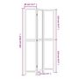 Voir la diapositive 6 : VIDAXL Cloison de separation 3 panneaux marron fonce paulownia massif