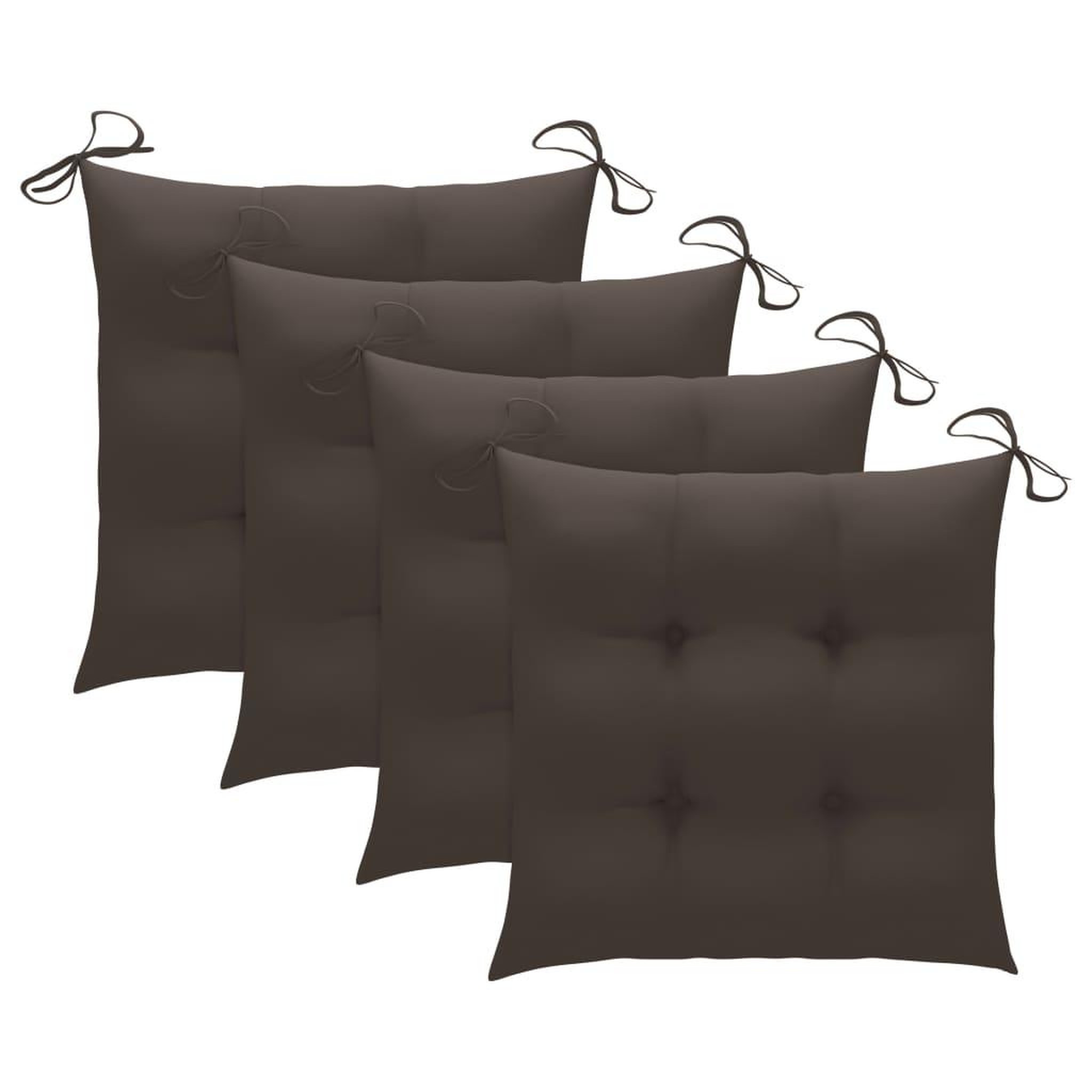 Voir la diapositive 3 : VIDAXL Chaises de jardin avec coussins taupe lot de 3 Bois teck massif