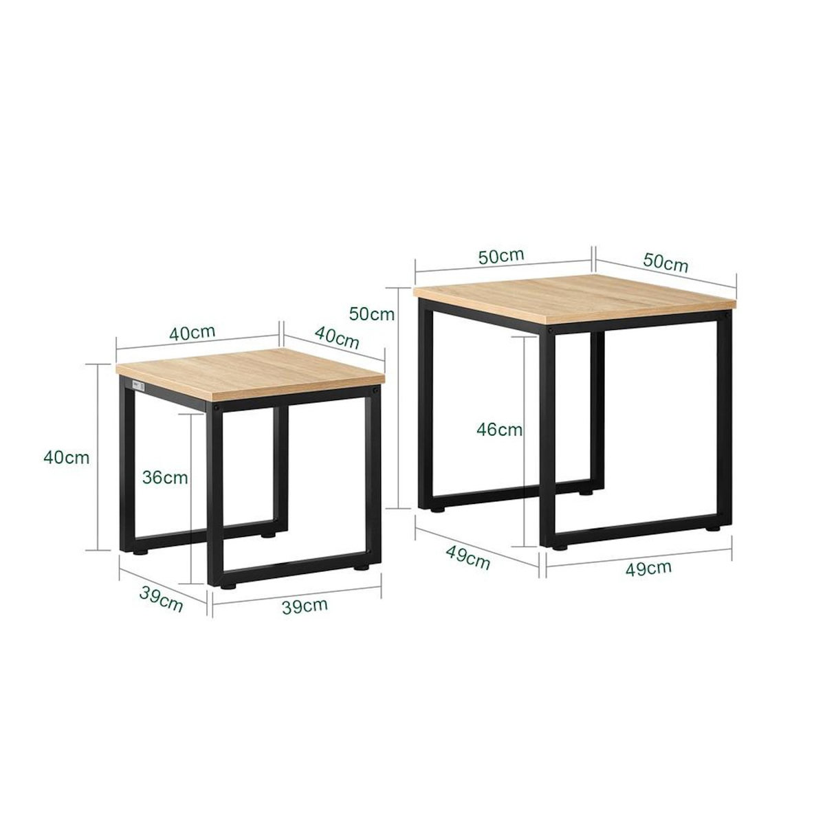 SOBUY SoBuy - Lot De 2 Tables D'appoint - Industriel - FBT42
