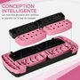 Voir la diapositive 6 : HOMCOM Stepper Fitness Aerobic hauteur reglable surface antiderapante 80 x 31 x 20 cm noir rose