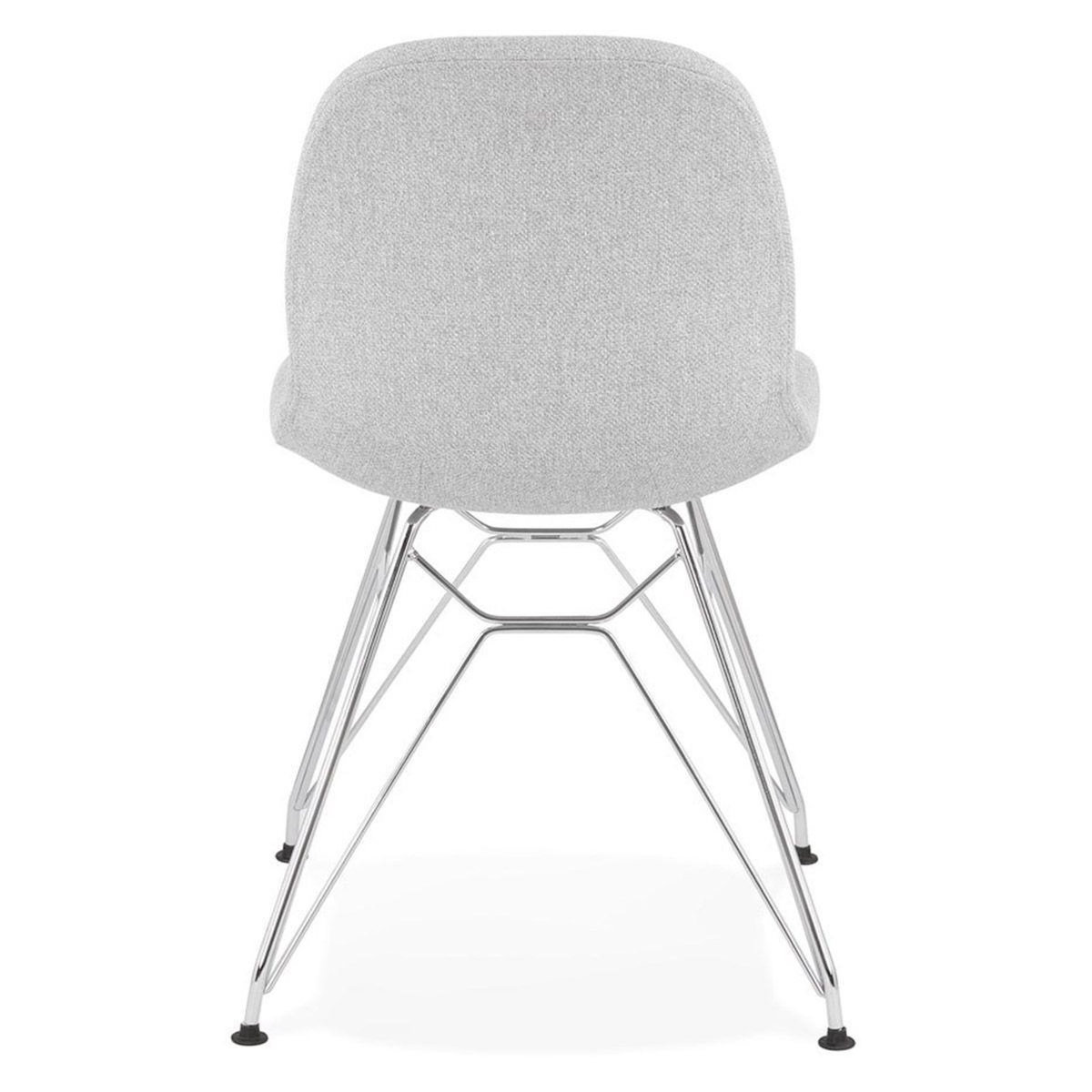 Paris Prix Chaise Design Tissu  Quebec  83cm Gris & Chromé