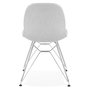 Voir la diapositive 4 : Paris Prix Chaise Design Tissu  Quebec  83cm Gris & Chromé