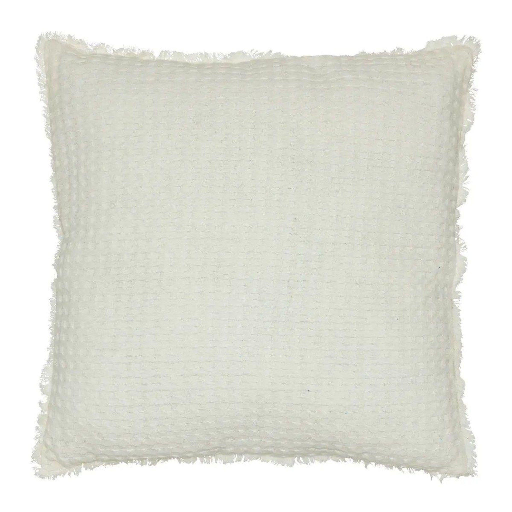 ATMOSPHERA Coussin nid d'abeille  widdy  45x45cm blanc