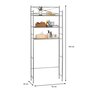 Voir la diapositive 4 : IDIMEX Etagère de salle de bain MARSA, rangement pour WC/lave-linge, en métal