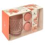 Voir la diapositive 4 : Paris Prix Coffret Photophore & 4 Bougies  Oudy  8cm Rose