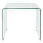 Voir la diapositive 2 : VIDAXL Table basse 49,5 x 50 x 45 cm Verre trempe Transparent