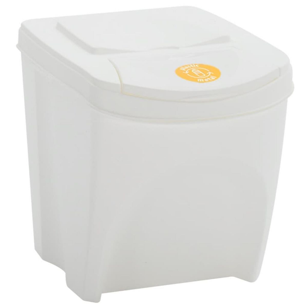 VIDAXL Poubelles a ordures empilables 4 pcs Blanc 100 L Polypropylene