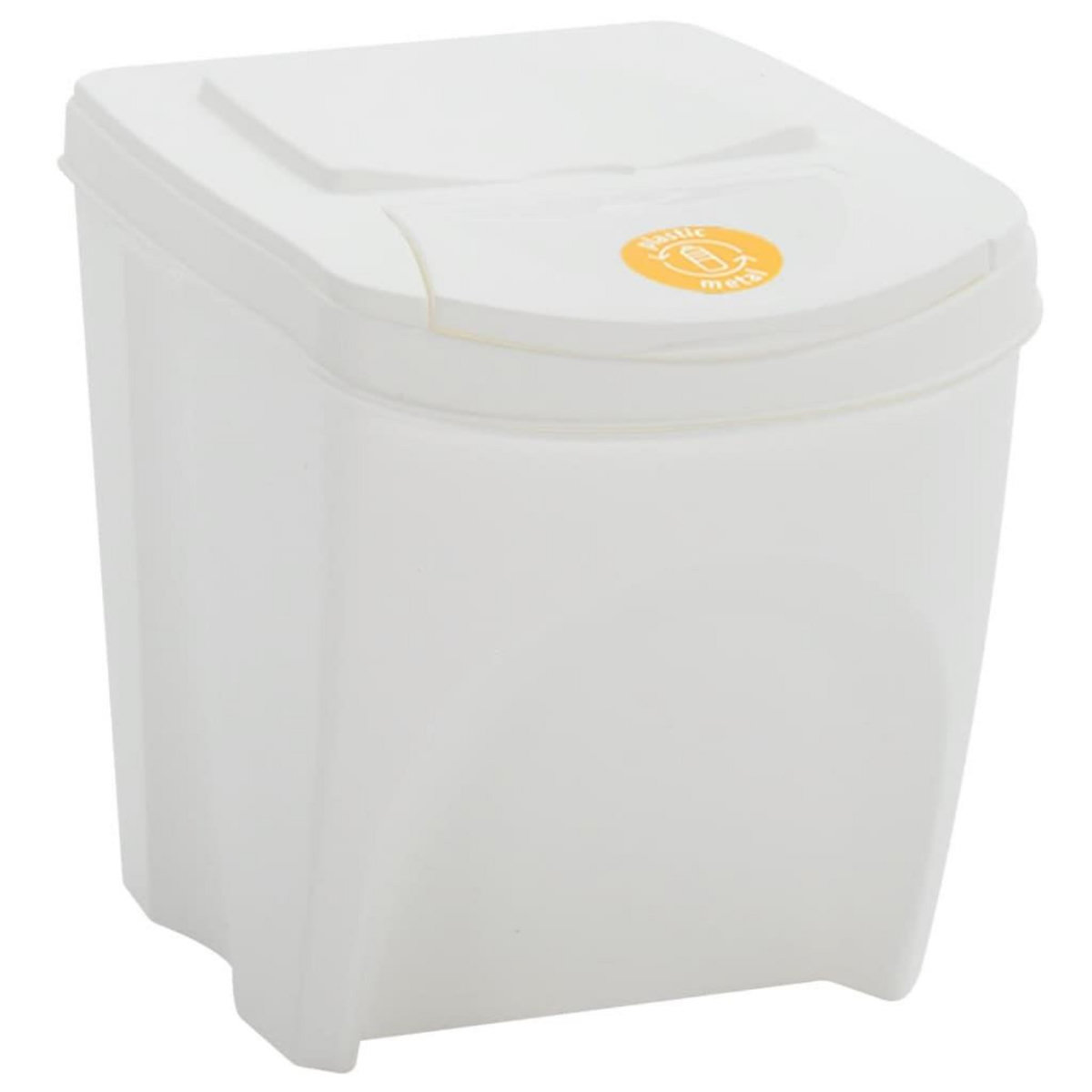 VIDAXL Poubelles a ordures empilables 4 pcs Blanc 100 L Polypropylene