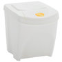Voir la diapositive 4 : VIDAXL Poubelles a ordures empilables 4 pcs Blanc 100 L Polypropylene