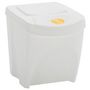 Voir la diapositive 4 : VIDAXL Poubelles a ordures empilables 4 pcs Blanc 100 L Polypropylene