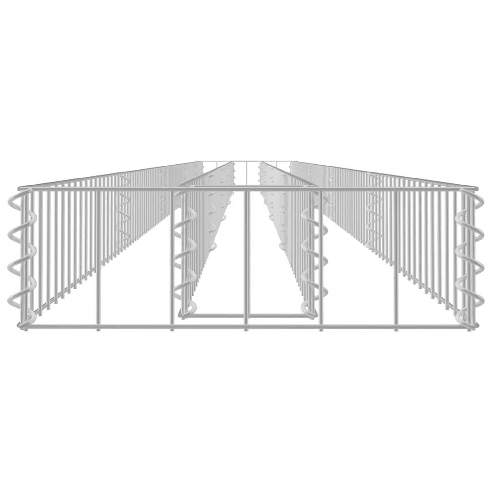 Voir la diapositive 4 : VIDAXL Lit sureleve a gabion Acier galvanise 450x30x10 cm