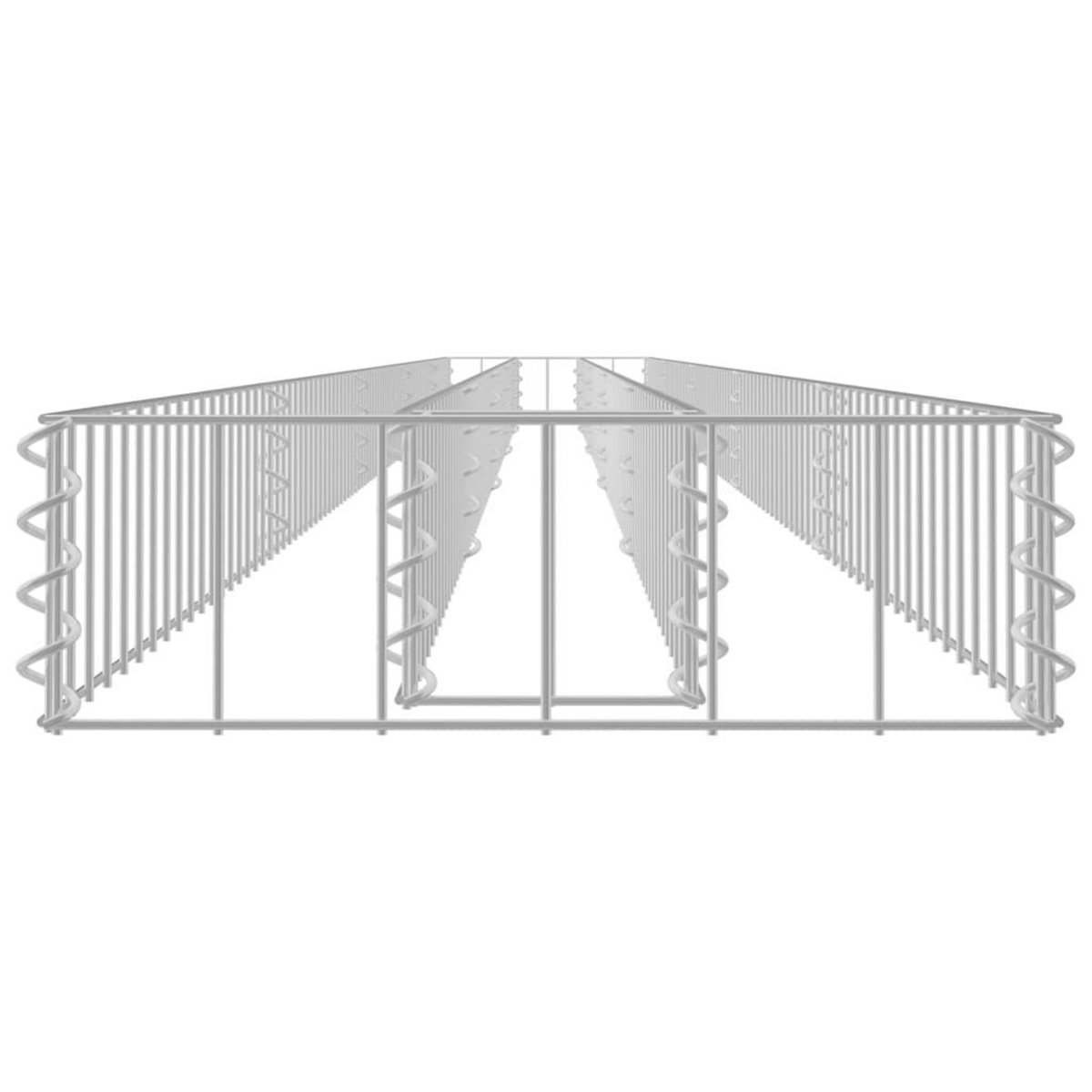 VIDAXL Lit sureleve a gabion Acier galvanise 450x30x10 cm