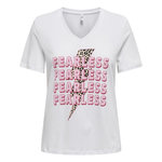 Only T-Shirt Blanc Femme Only Henny Life. Coloris disponibles : Blanc