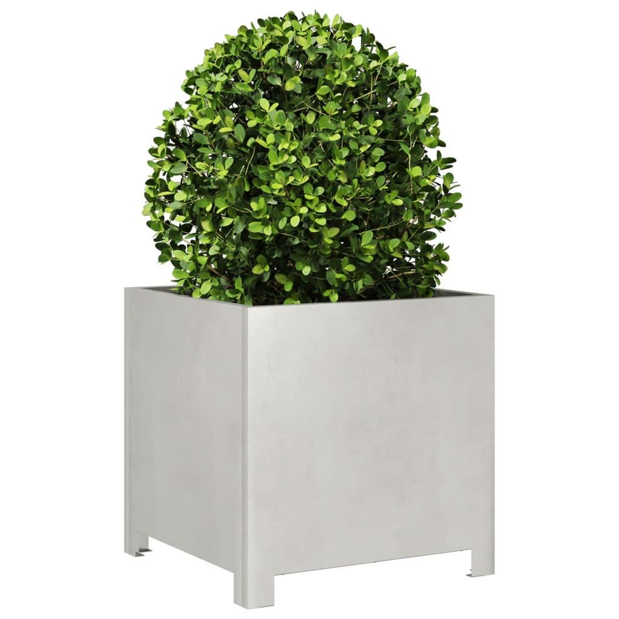 Voir la diapositive 4 : VIDAXL Jardinieres 2 pcs 40x40x40 cm acier inoxydable