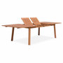 Voir la diapositive 4 : SWEEEK Table de jardin en bois 200-250-300cm - Almeria - Grande table rectangulaire avec allonge eucalyptus. Intérieur / Extérieur