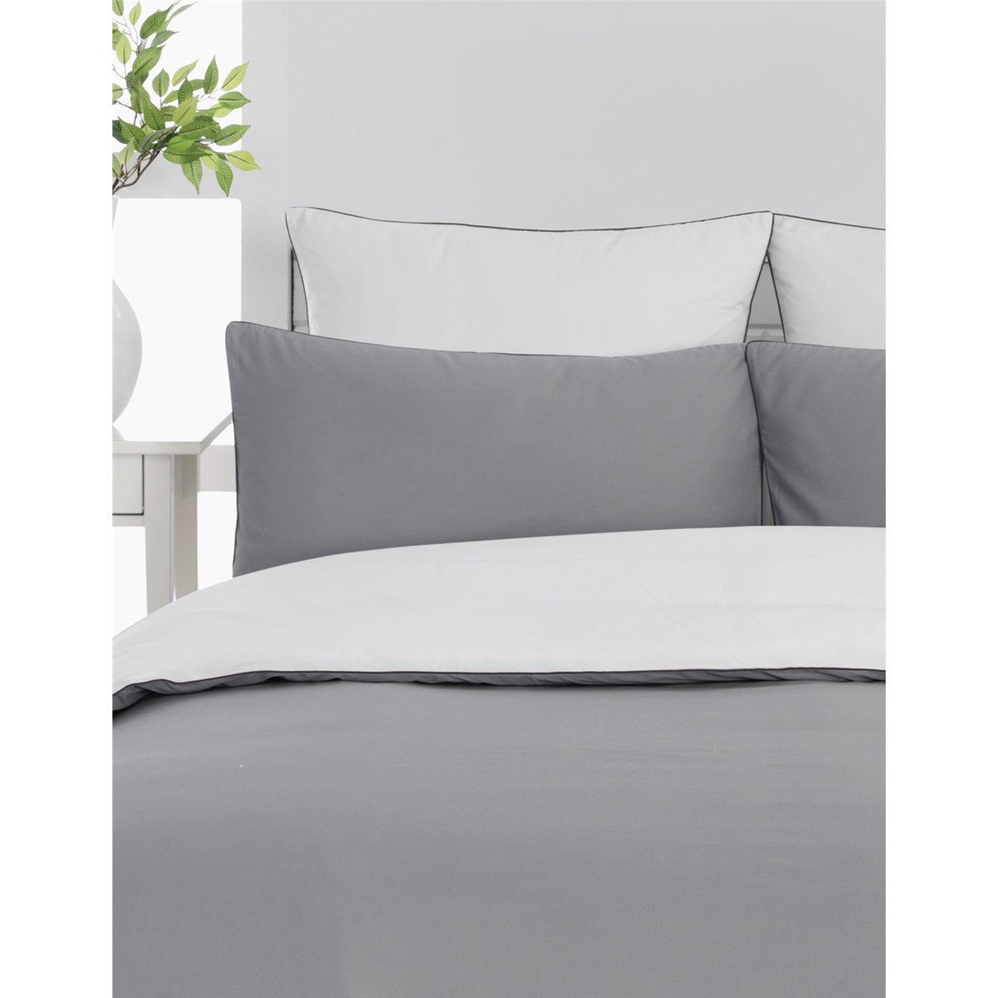 Voir la diapositive 3 : Sensei Maison Lot de 2 taies d'oreiller bicolores en percale coton DOZMARY