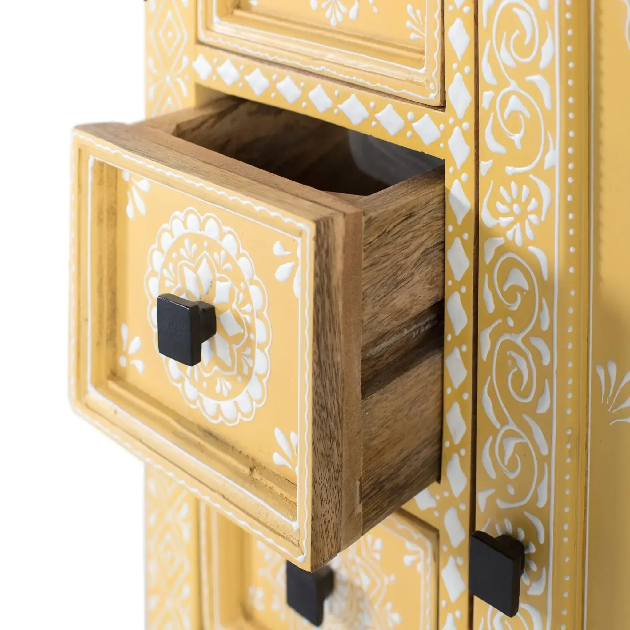 Voir la diapositive 4 : GINER Y COLOMER SL Meuble d'appoint en bois de manguier 58 cm style vintage décoratif