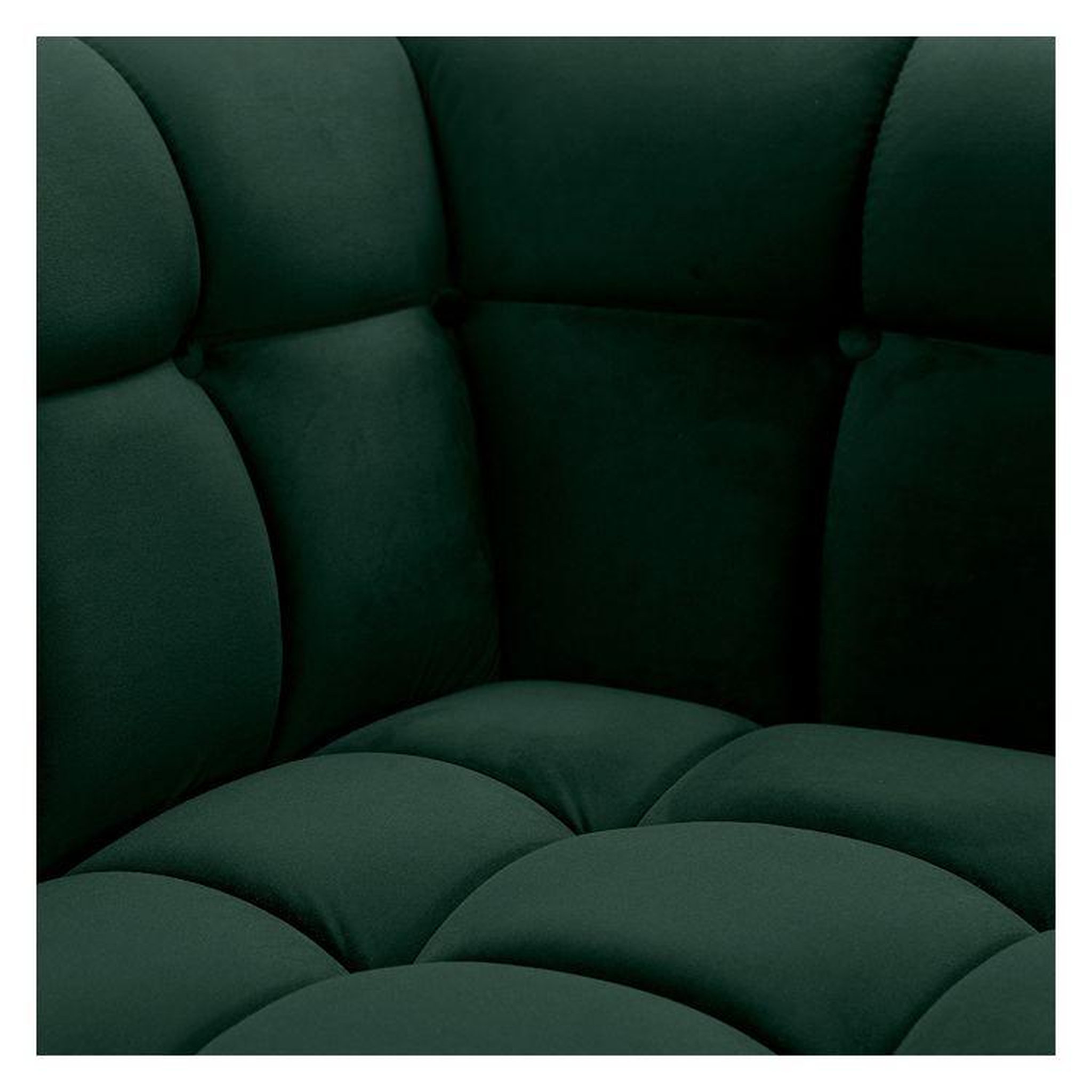 Voir la diapositive 5 : MAISON PAVANE Ensemble canapé et fauteuil en velours vert 4 places-mona