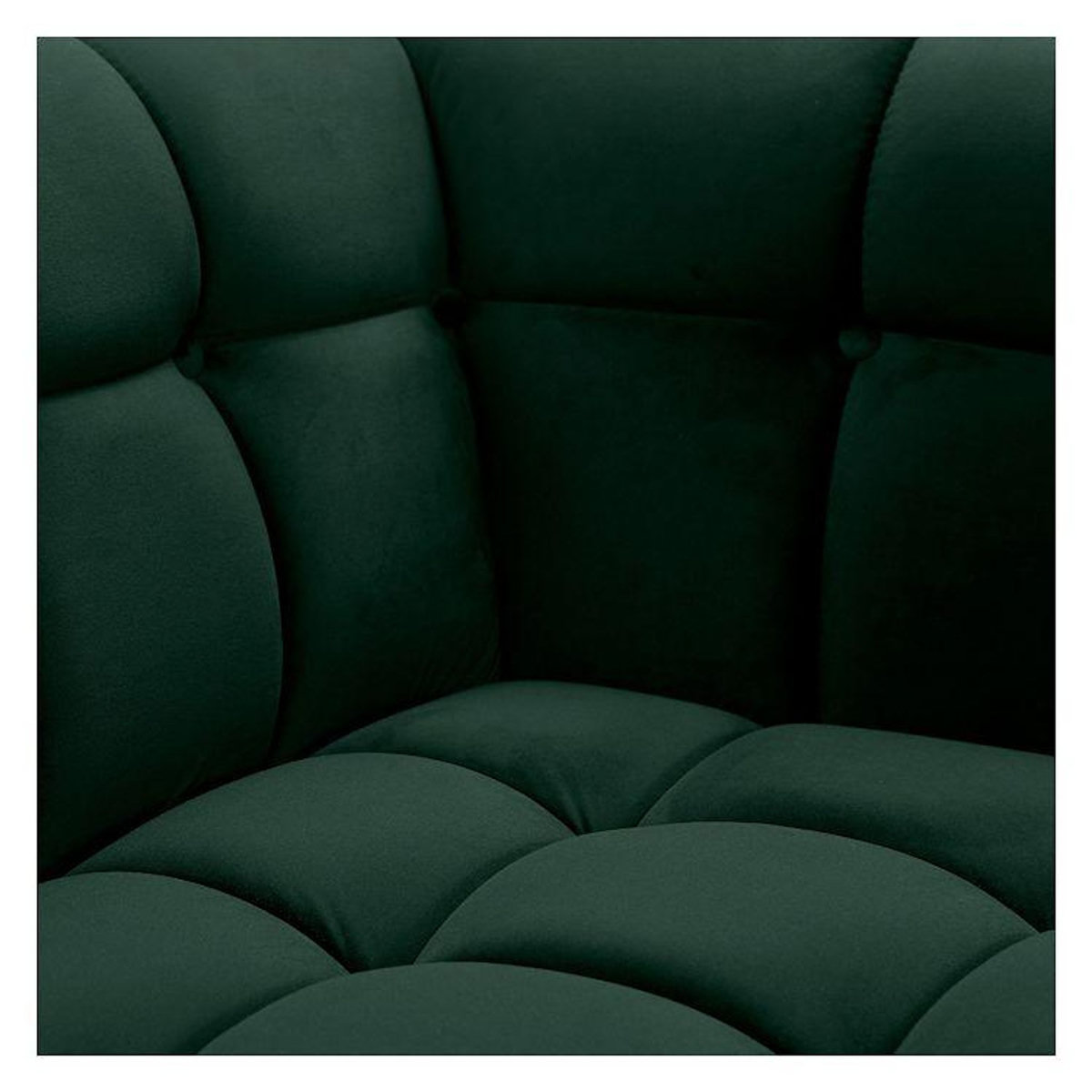 MAISON PAVANE Ensemble canapé et fauteuil en velours vert 4 places-Mona