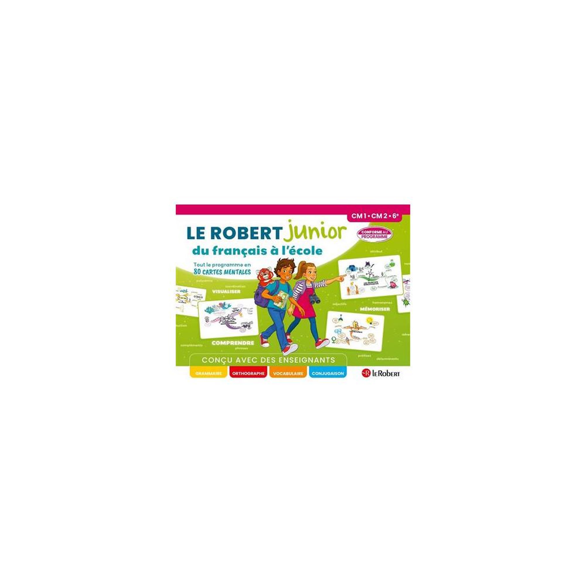 Le guide français cm1 cm2 6e en cartes mentales, broché, 80 visuels pour grammaire, orthographe et conjugaison
