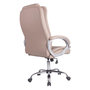 Voir la diapositive 3 : VS VENTA-STOCK Chaise de Bureau Karen Elevable et Fauteuil inclinable en Simili Cuir Taupe