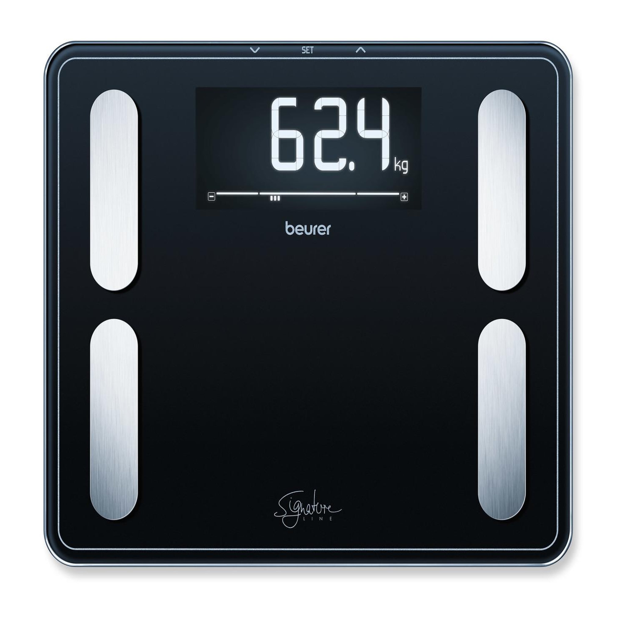 Beurer Pèse-personne beurer diagnostics xxl 200 kg avec 10 emplacements mémoire, noir