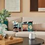 Voir la diapositive 5 : ATMOSPHERA Coussin Brodé Imprimé  Malakite  30x50cm Vert