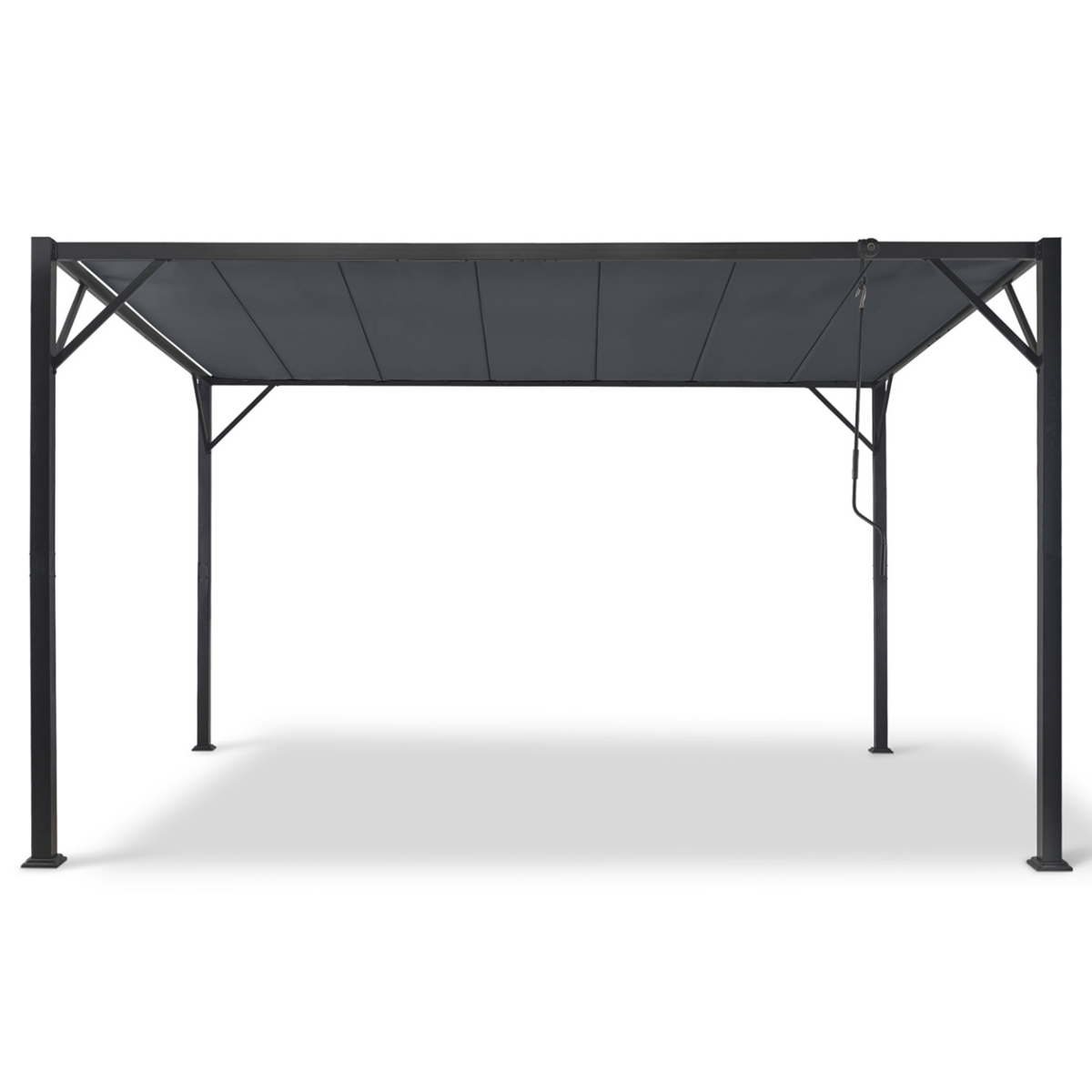 ID MARKET Pergola édition luxe lames orientables 3x3 M et 4 stores gris anthracite
