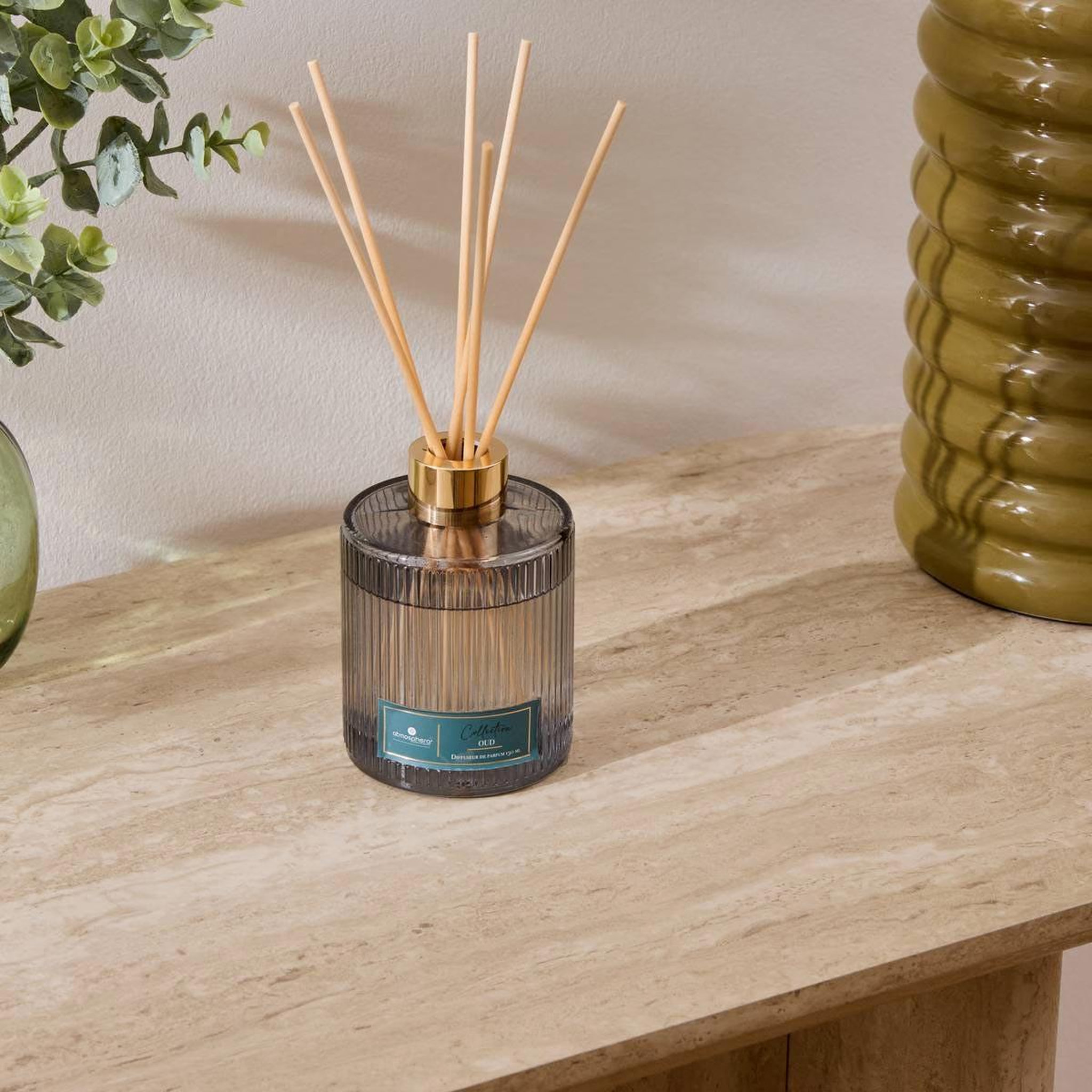 Voir la diapositive 3 : ATMOSPHERA Diffuseur de parfum en verre  albie  150ml bois de oud