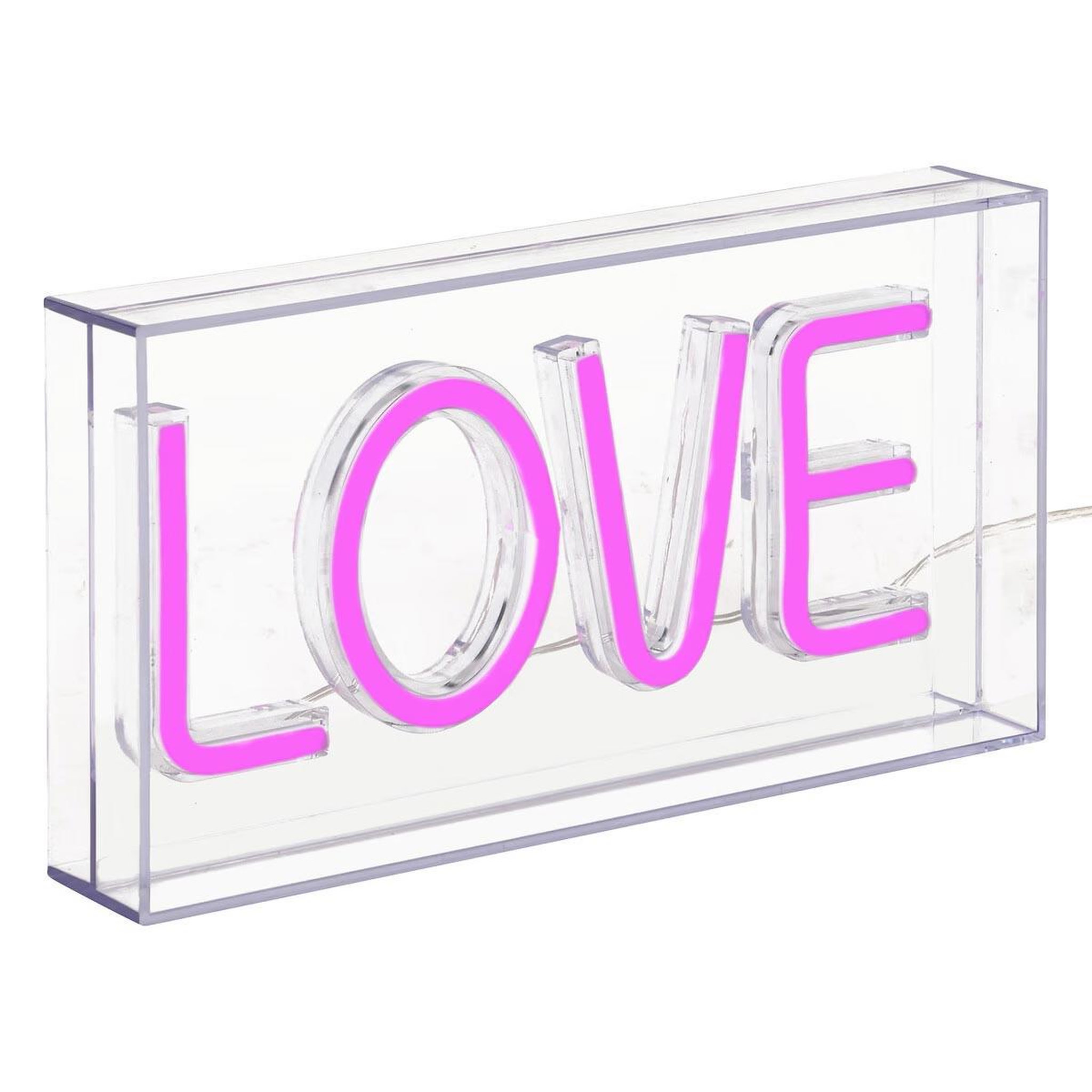 Voir la diapositive 1 : ATMOSPHERA Lampe néon led à poser  love  23cm rose