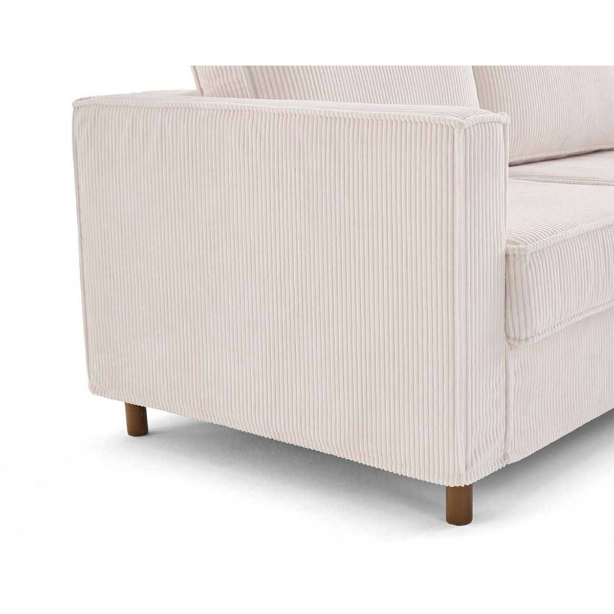 LISA DESIGN Jake - canapé déhoussable d'angle droit 5 places en velours côtelé