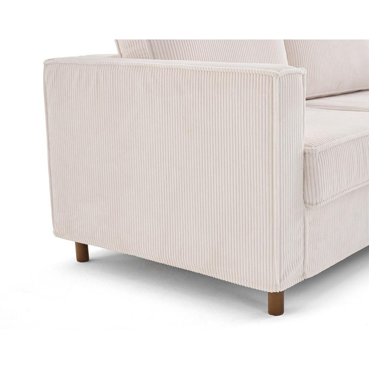 LISA DESIGN Jake - canapé déhoussable d'angle droit 5 places en velours côtelé