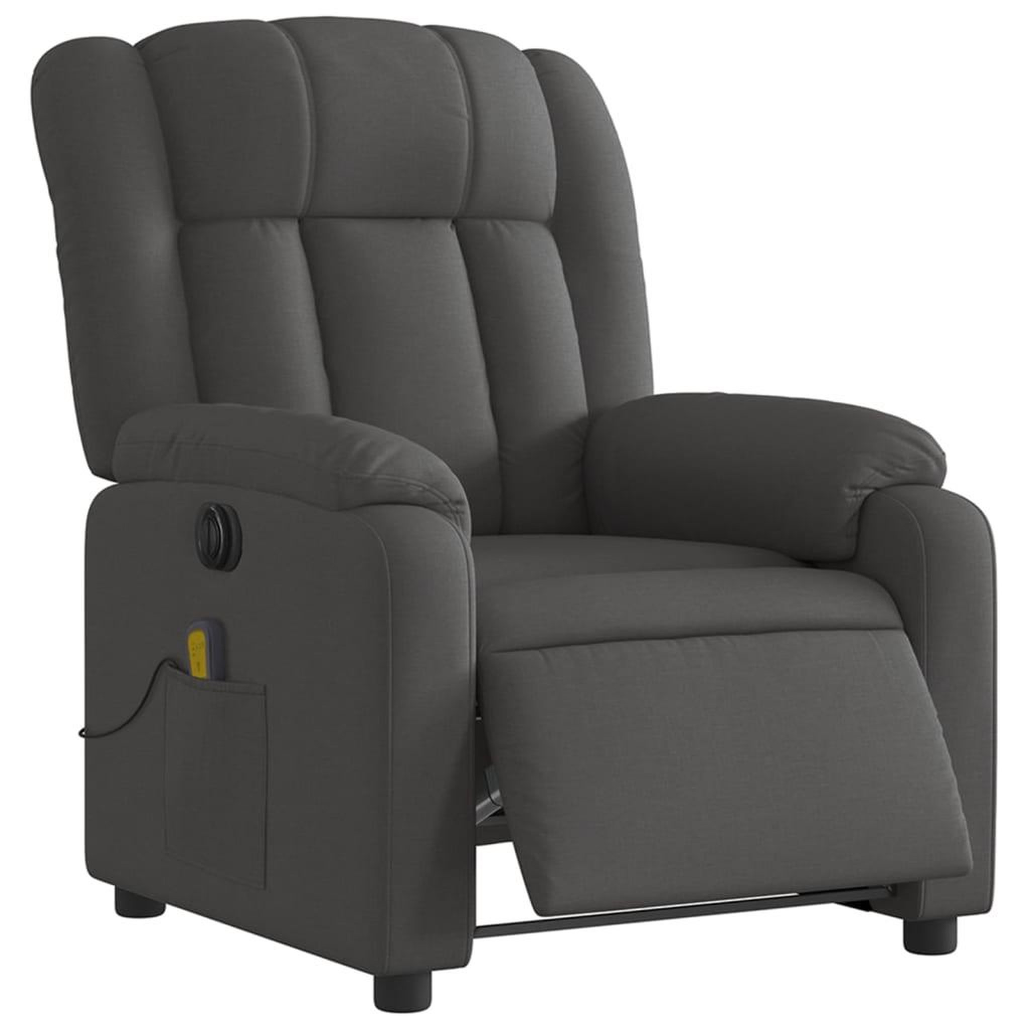 Voir la diapositive 3 : VIDAXL Fauteuil inclinable de massage electrique gris fonce tissu