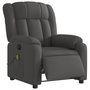 Voir la diapositive 3 : VIDAXL Fauteuil inclinable de massage electrique gris fonce tissu