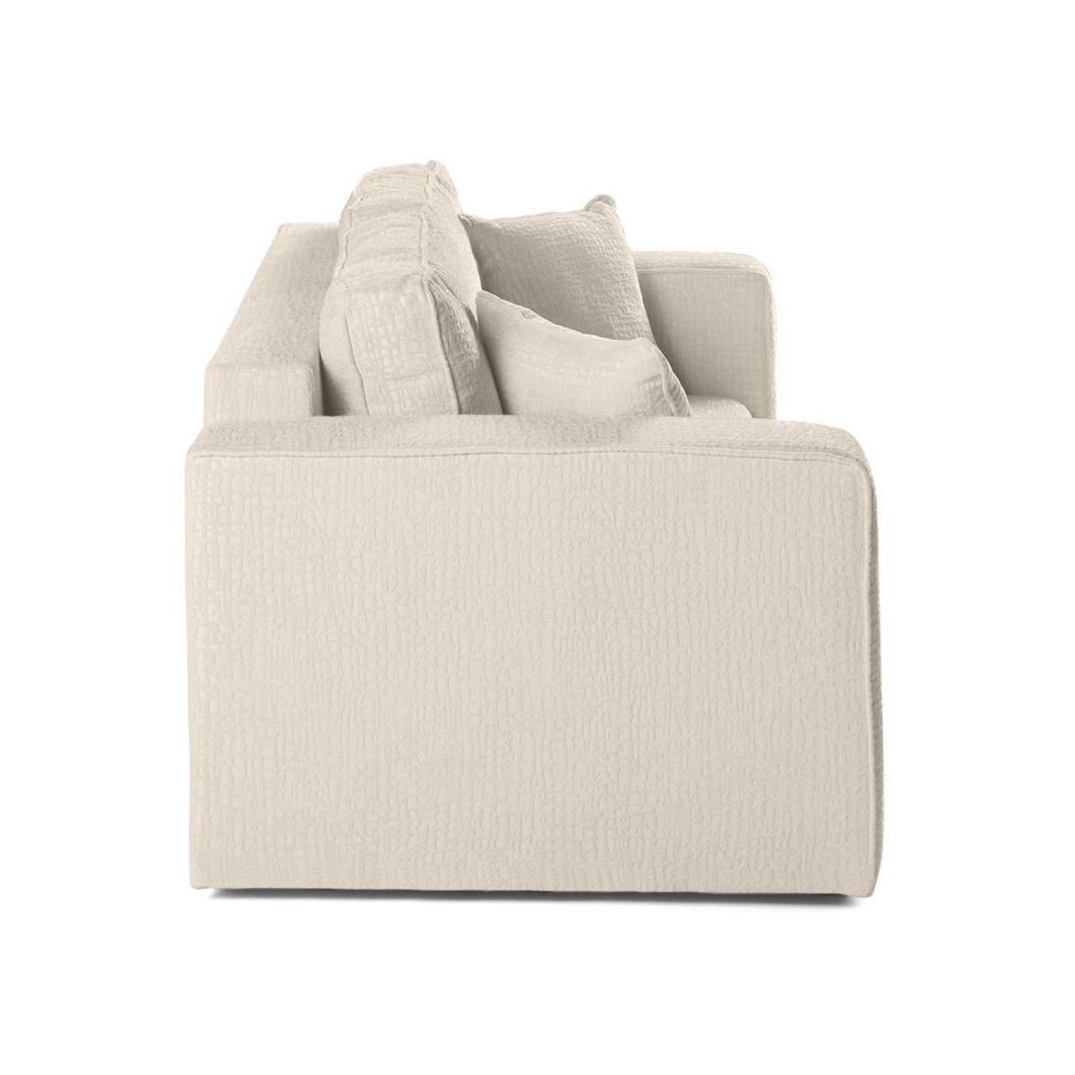 BEST MOBILIER Topaze - canapé droit 2 places - en tissu velours relief