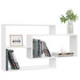 Voir la diapositive 3 : VIDAXL Etageres murales blanc brillant 104x20x58,5 cm bois ingenierie