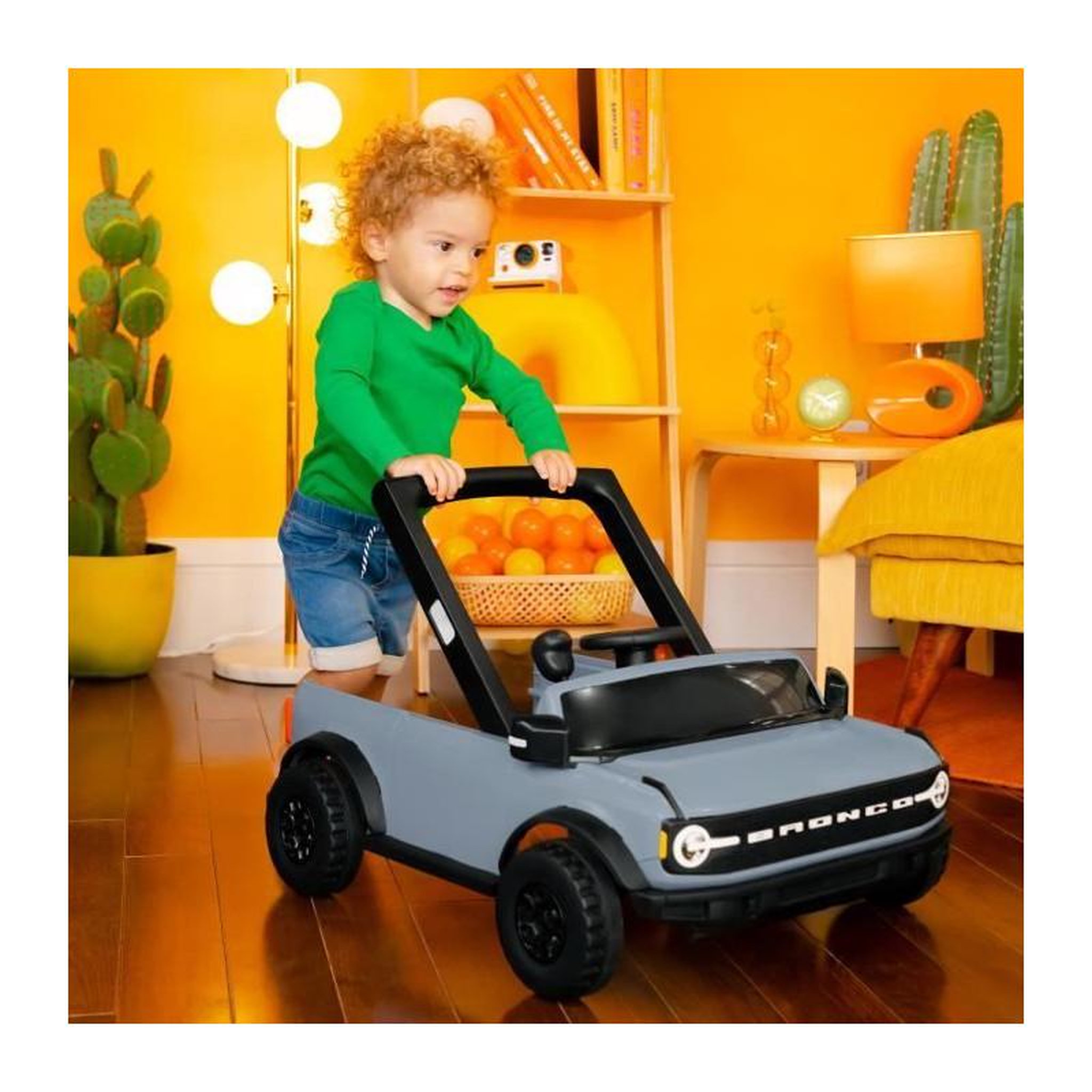 Voir la diapositive 3 : Bright Starts BRIGHT STARTS Trotteur et centre d'activités Ford Bronco 4-en-1, jouet de volant interactif et amovible, gris, a partir de 6 mo