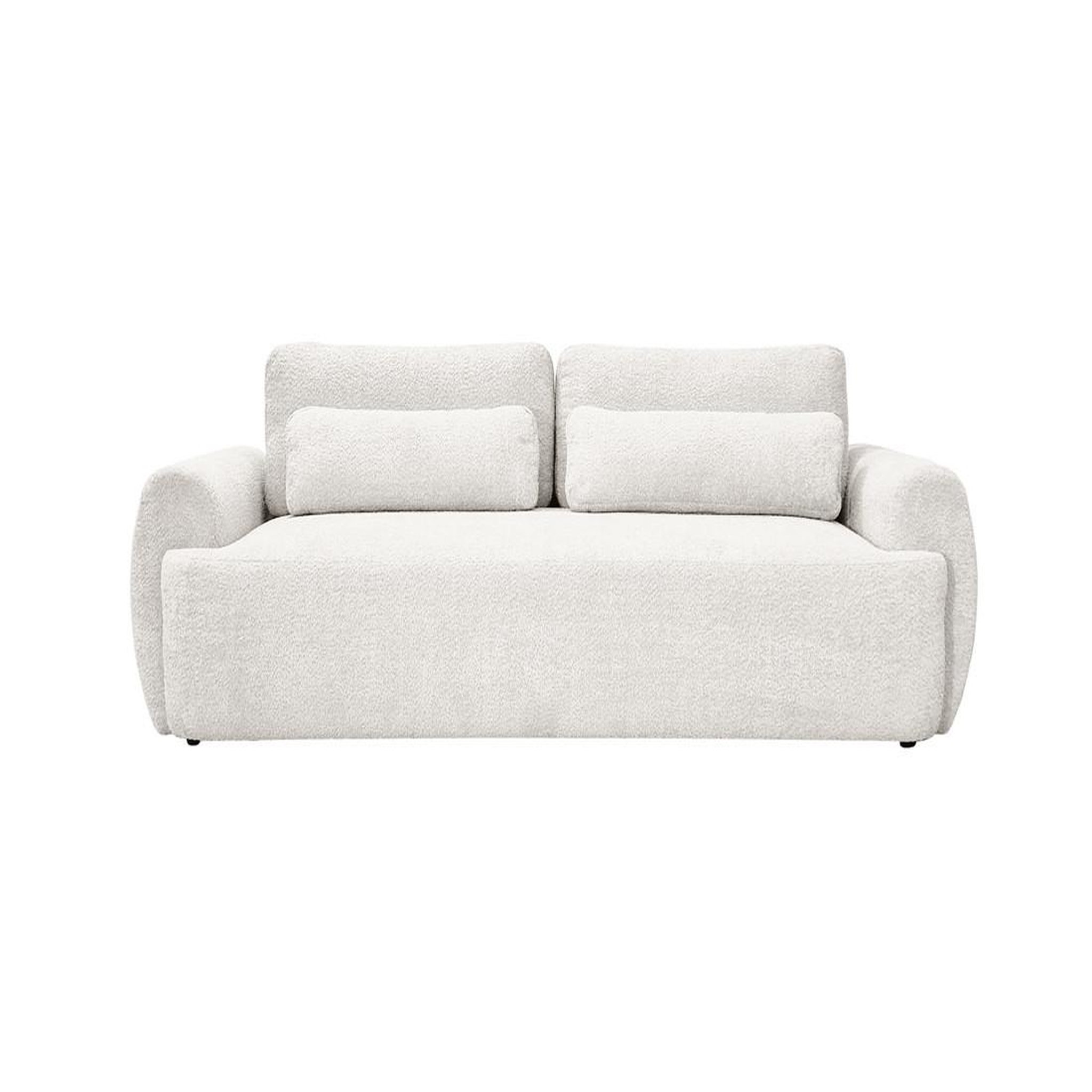 Voir la diapositive 4 : BEST MOBILIER Mahina - canapé droit 3 places - convertible avec coffre - en tissu bouclette