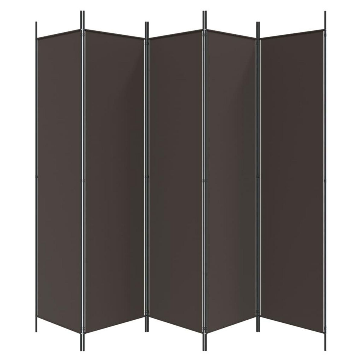 VIDAXL Cloison de separation 5 panneaux Marron 250x200 cm Tissu
