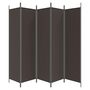 Voir la diapositive 4 : VIDAXL Cloison de separation 5 panneaux Marron 250x200 cm Tissu