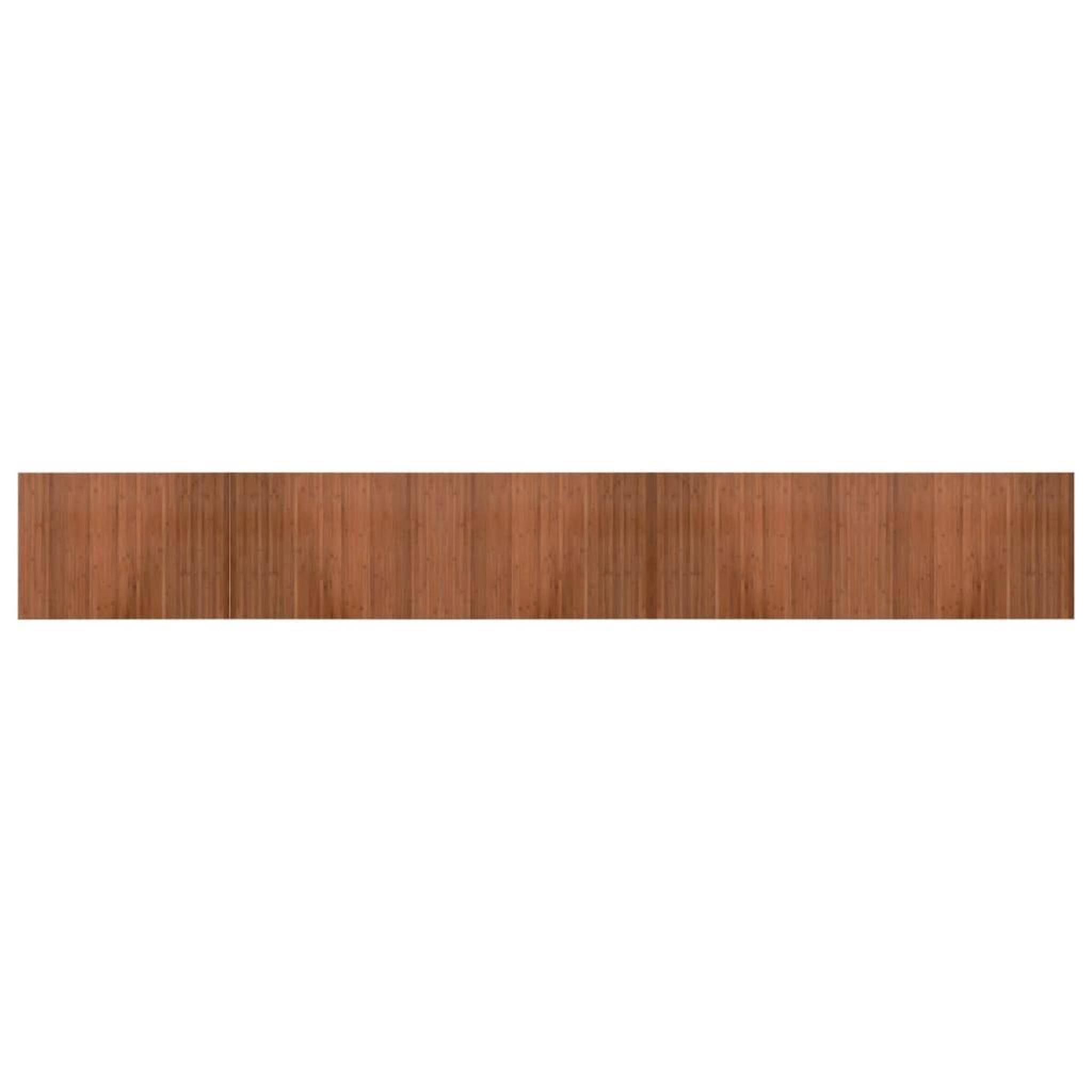 Voir la diapositive 2 : VIDAXL Tapis rectangulaire marron 70x500 cm bambou